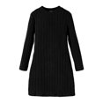 thumbnail image 4 of XXWXYD Little Girls Fall Winter Knit Dress Long Sleeve Crewneck Solid Color A Lined Midi Dress Kids Casual Warm Knitwear Sweater Gown Winter Wear Cold Weather, 4 of 4