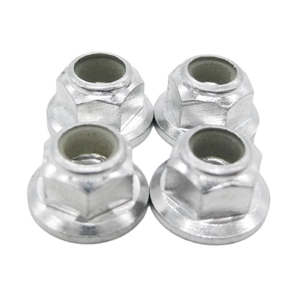 Bewildely Tuerca de bloqueo de rueda de nailon, aleación de aluminio, 4 pack/lote, para 1/10 Axial SCX10 Crawler SCX0036, número de pieza Kits de construcción modelo Plata