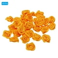 thumbnail image 3 of Unique Bargains Mini Ruban Satin Roses Petites Fleurs en Tissu Rosettes Appliqué Jaune 30 Pcs, 3 of 5