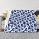 thumbnail image 1 of Fotbe Blue Ink Flowers Manta de Franela con Estampado, Manta Ultrasuave para Cama, Sofá, Auto, Hipoalergénica y Antibolitas-80"x60", 1 of 6