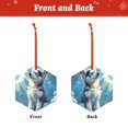 thumbnail image 2 of Cauagu Cloud Sunshine Puppy Pattern Acrylic Christmas Pendant,1-Pack Christmas Ornaments Xmas Tree Decor Christmas Décor with Ribbon Cute Tree Hanging for Party Favors-Hexagon, 2 of 7