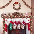 thumbnail image 4 of 33FT Red Green Christmas Tinsel Garland with Santa Claus Ornaments, Metallic Xmas Tree Garland Indoor Outdoor for Home Mantle Xmas Party Holiday Decor Gift, 4 of 7