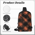 thumbnail image 5 of Chest Bag Dual Pocket 11.8×7.7×2.4in Waterproof Double-Pocket Large Capacity With No Inner Pouch Pockets And Double Drawstrings Argyle Plaid Darksalmon_1, 5 of 8