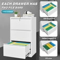 thumbnail image 3 of BeesClover Carbon Steel with 2 File Cabinet Heavy Duty, Large Capacity, Wide Drawer & Durable Secure Storage, 3 of 6