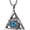 Black2, variant on Steel Vintage Evil Eye Protection Hands Triangle Pendant Necklace for Men Women 30 Inch Wheat Chain