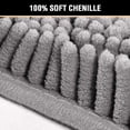 thumbnail image 2 of Grey Rugs for Bathroom Slip-Resistant Shag Chenille Bath Rugs Mat Extra Soft and Absorbent Bath Rug for Shower Room Machine-Washable Fast Dry (Grey, 17" x 24"), 2 of 7