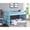Aqua, variant on Sandy Black Finish - Accommodates Twin XL/Queen Mattresses - Maximize Space in Any Room - Durable Metal Bunk Bed with Ladder and Guard Rail