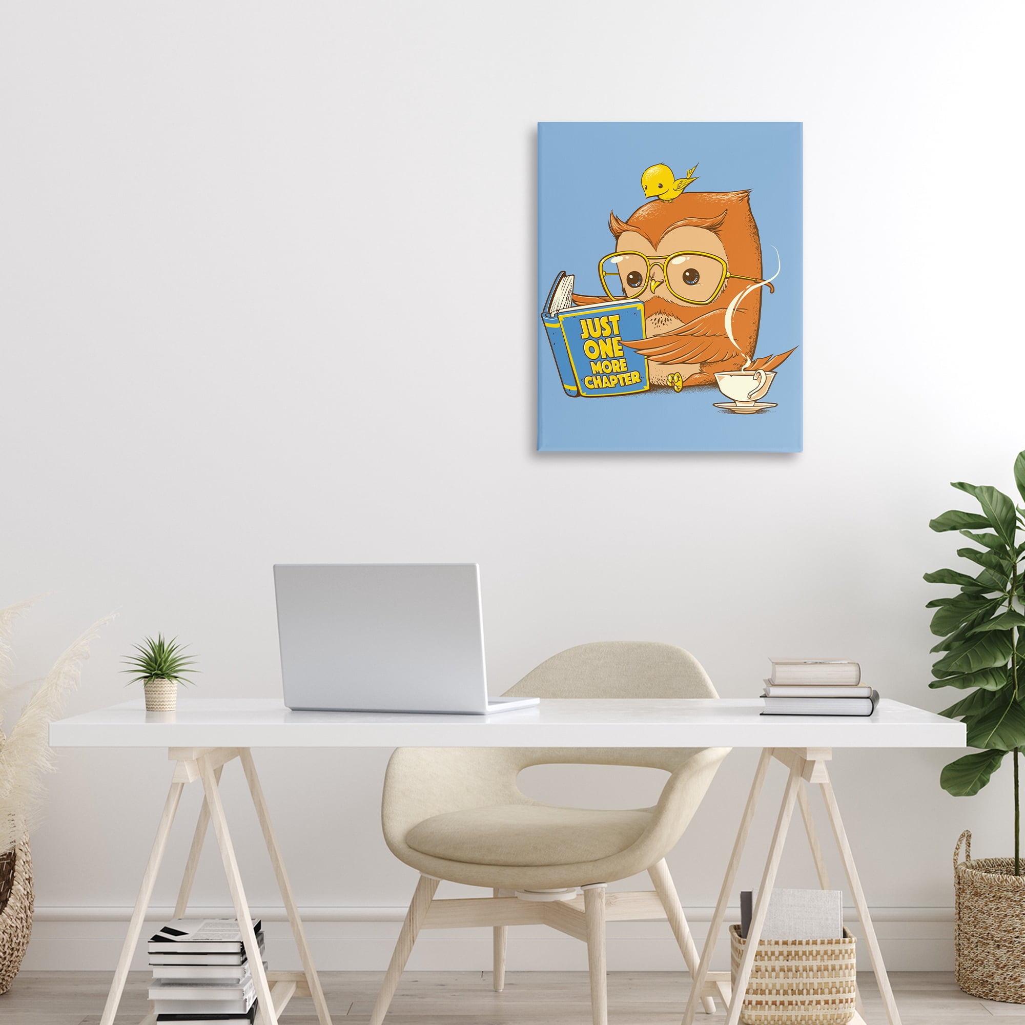 Stupell Industries One More Chapter Owl Canvas Wall Art, design by Tobe Fonseca