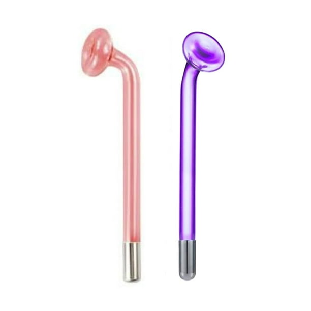 Electrodo Tubo de Reemplazo para Alta Frecuencia con forma de Hongo de luz Naranja ideal para esterilizar y desinfectar la piel y de efecto desantiinflamatorio