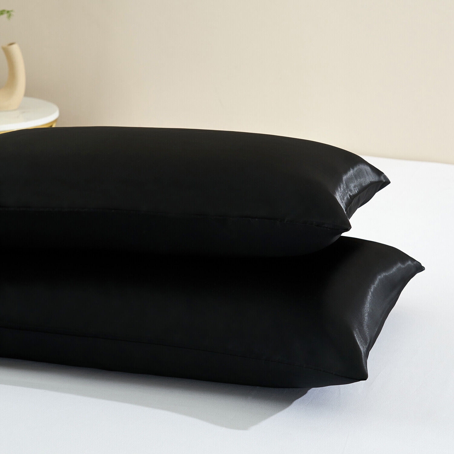 2 Pack Silk Satin Pillowcase Silky Pillow Cases 20"X30" / 20"X40" Queen King