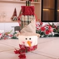 thumbnail image 3 of Funda para botella de vino de Navidad para coche, bolsa protectora Universal de lino a prueba de polvo para cerveza, funda para botella de vino, Kits de decoración para fiestas Muñeco de nieve Wosthever HA070037-02B, 3 of 6