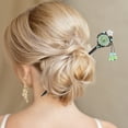 thumbnail image 2 of Unique Bargains 1 Pc Hair Chopstick Classic Retro Style Hair Hairpin Black Green, 2 of 5