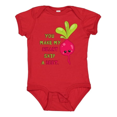 

Inktastic You Make My Heart Skip a Beet Gift Baby Boy or Baby Girl Bodysuit