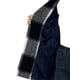 thumbnail image 5 of Abrigo de invierno con cinturón y cuello de chal de cuadros para mujer Inspire Chic XL azul, 5 of 6