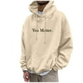 thumbnail image 4 of XIAONU Mens Inspirational Quote Print Hoodie Long Sleeve Hooded Graphic Top Soft Casual Daily Wear Hoodies, 4 of 6