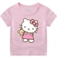 thumbnail image 4 of Camiseta de Hello Kitty para niños, ropa transpirable de verano de algodón de manga corta con cuello redondo y media manga con dibujos animados, 4 of 5