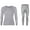 Gray, variant on Men's Thermal Base Layer Set - Moisture-Wicking Compression Top & Pants, 4-Way Stretch Round Neck Long Johns for Winter Sports (Snowboarding/Iceland Trips)