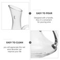 thumbnail image 3 of 1 Pc 1500 ML Creative Glass Decanter Wine Pourer with Handle (Transparent), 3 of 8