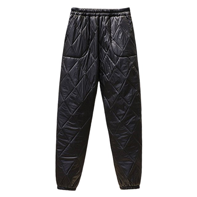 Gibobby Pantalones para mujer para el frío Pantalones ligeros para mujer con pantalones Haren cálidos y gruesos de algodón(Negro,G)