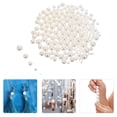 thumbnail image 3 of 200 cuentas de perlas blancas para hacer joyas, perlas sueltas con agujero, pequeñas perlas para manualidades, pulseras, collares y decoraciones, 3 of 8