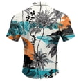 thumbnail image 6 of Hawaiian Mens Shirts Ocean Wave Print Short Sleeve Button Down Summer Shirt Fashion Beach Shirt for Holiday, 6 of 7