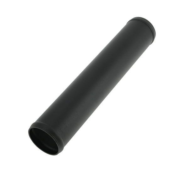 2" OD Straight 6064 Aluminum Alloy Tube Intercooler Pipe Surface Blasting Air Intake Connection Hose W/ Double Bead Roll 11.8" Length Black