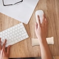 thumbnail image 4 of LOLIPPYY Wrist Elbow Mat Cushion for Office Desk Ergonomic Cotton Keyboard Comfortable Support for Computer Table 13x5cm White, 4 of 8
