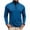 Blue, variant on Men Solid Half Button Collar Short Sleeve Loose Outdoor Casual Tops