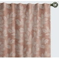 thumbnail image 1 of Vargottam 84 Inch Rod Pocket/Back Tab Cotton Curtains for Windows and Doors - Light Filtering Cotton - Light Filtering Drapes For Doors - Set of 2 Panels, 52"x84" - Leaves Pattern (Orange), 1 of 8