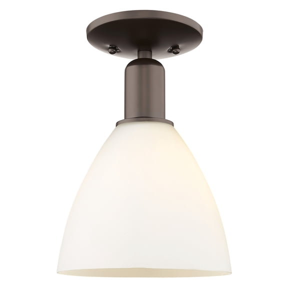 Innovations Lighting 716-1C-OB-GBD-751 Bristol 8" Wide Semi-Flush Ceiling Fixture -
