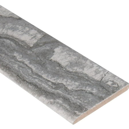 Berninia Carbone Bullnose 3 in. x 18 in. Matte Porcelain Wall Tile (15 lin. ft. / case)