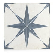 The Tile Project 9"x9" Neptune Blue Porcelain Floor and Wall Tile (1 Sample)