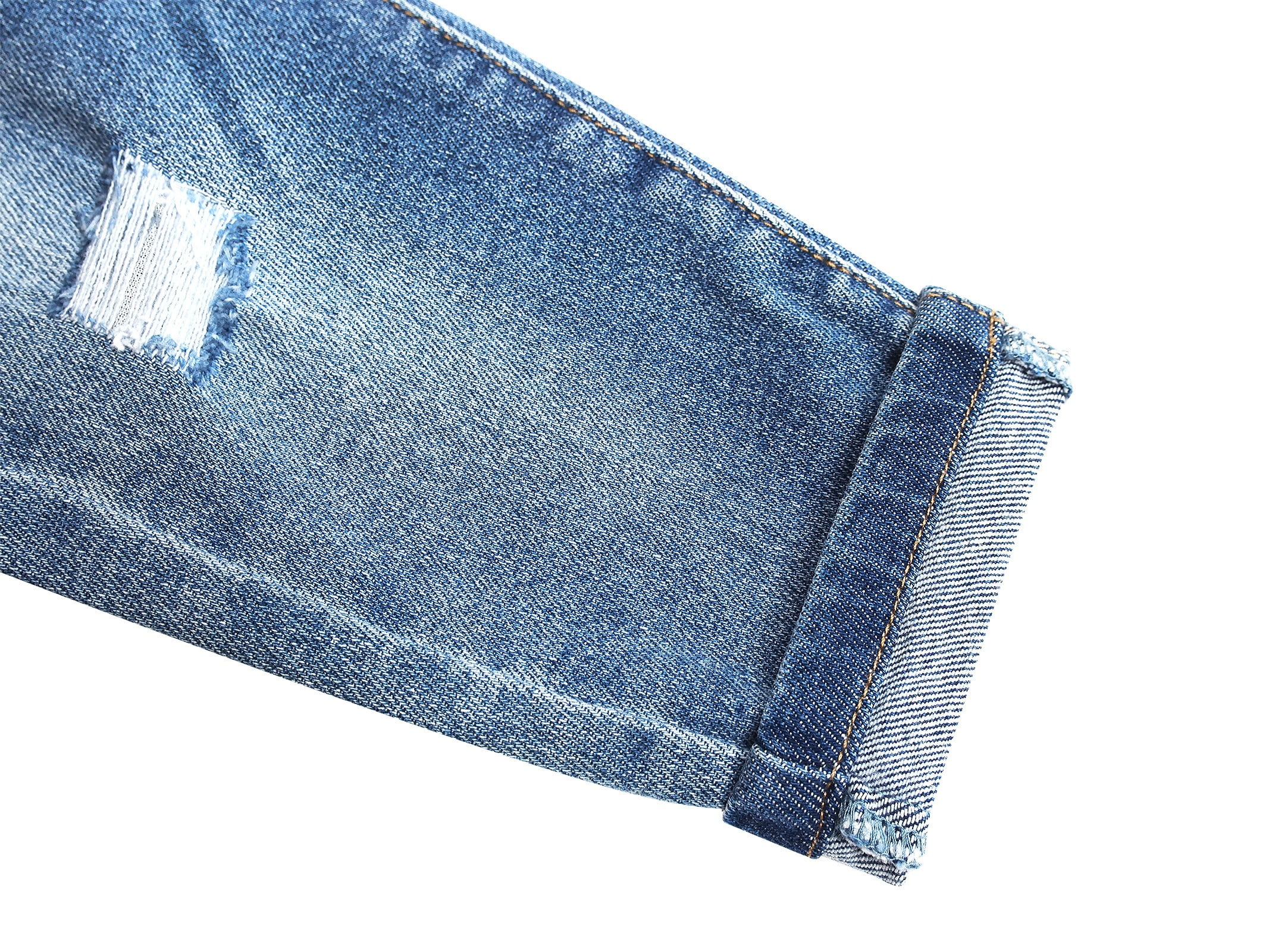 KIDSCOOL SPACE Jean à Taille élastique Déchiré Avec Broderie