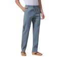 thumbnail image 5 of Large Casual Pants For Men Trendy Business Casual Pants For Spring Comfortable Straight Leg Solid Color Trousers Blue 3XL, 5 of 7