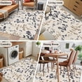 thumbnail image 5 of Grey Brown Botanical Area Rugs 4'x6', Washable Small Throw Rugs for Office Bathroom, Rustic Country Spring Floral Summer Leaf Indoor Outdoor Rug Non-Slip Low Pile Carpet Runner Reversible Floor Mats, 5 of 8