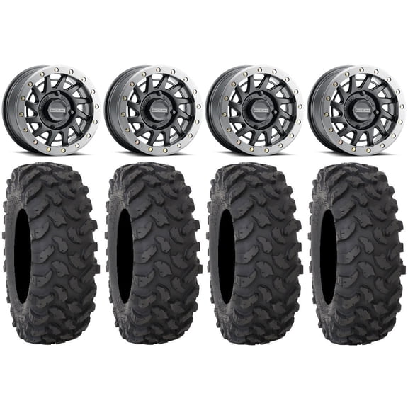 Raceline Squad Bdlk 15" Wheels Bk  10mm 32" XTR370 Tires Can-Am Maverick X3 / Honda Pioneer 1000 / Talon