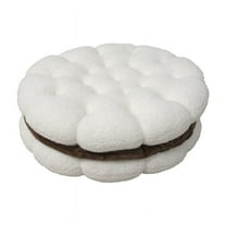 Round Throw Pillow Plush Cookie Floor Cushion Biscuit Thick Seat Cushion Round Floor Pillow Yoga Pad-A