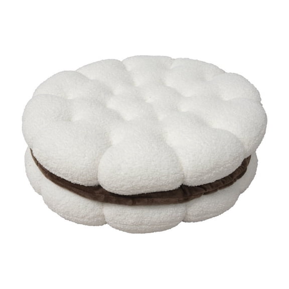 Round Throw Pillow Plush Cookie Floor Cushion Biscuit Thick Seat Cushion Round Floor Pillow Yoga Pad-A