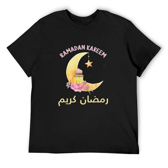 Mens Ramadan Kareem Shirt for Kids Boys Girls Ramadan Month T-Shirt Black Small