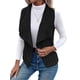 thumbnail image 3 of Chaleco Informal Sin Mangas de Felpa para Mujer, Otoño e Invierno, Tipo Cárdigan. Negro L, 3 of 10
