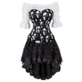 thumbnail image 2 of Falda bustier con corsé Steampunk y blusa, corsés burlescos sexys, corpiño vasco, vestidos elegantes con corpiño, trajes, disfraz de cosplay, 2 of 5