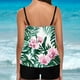 thumbnail image 3 of Trajes de baño tankini para mujer Trajes de baño de dos piezas con espalda de tiras y estampado conservador para mujer Traje de baño de dos piezas para mujer, 3 of 3