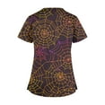 thumbnail image 4 of Fiudx Ofertas Flash Artículos En Oferta Top de Lactancia con Bolsillo y Cuello En V de Manga Corta con Estampado de Halloween para Mujer, 4 of 5