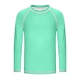 thumbnail image 6 of MKOSPLRT Boys Girls Long Sleeve Rash Guard Solid Color Sun Protection Quick Dry Swim Shirt for Beach 3-14Y, 6 of 10