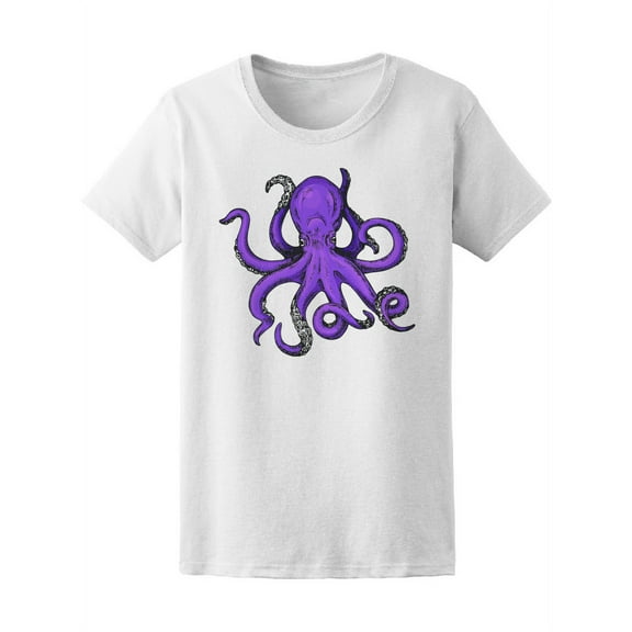 Purple Octopus Sketch T-Shirt Men -Image by Shutterstock, Male Small