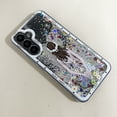 thumbnail image 5 of for Samsung Galaxy A34 5G Glitter Liquid Bling Quicksand Clasp Flower Girl Patterned Sparkle Floating Clear Soft TPU Case Cover, 5 of 8