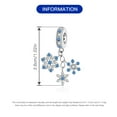 thumbnail image 3 of Jeffery Charms for Women Bracelet 925 Silver Winter Heart Ice Snowflake Pendant for Necklace,Blue snowflakes falling,Winter, 3 of 6