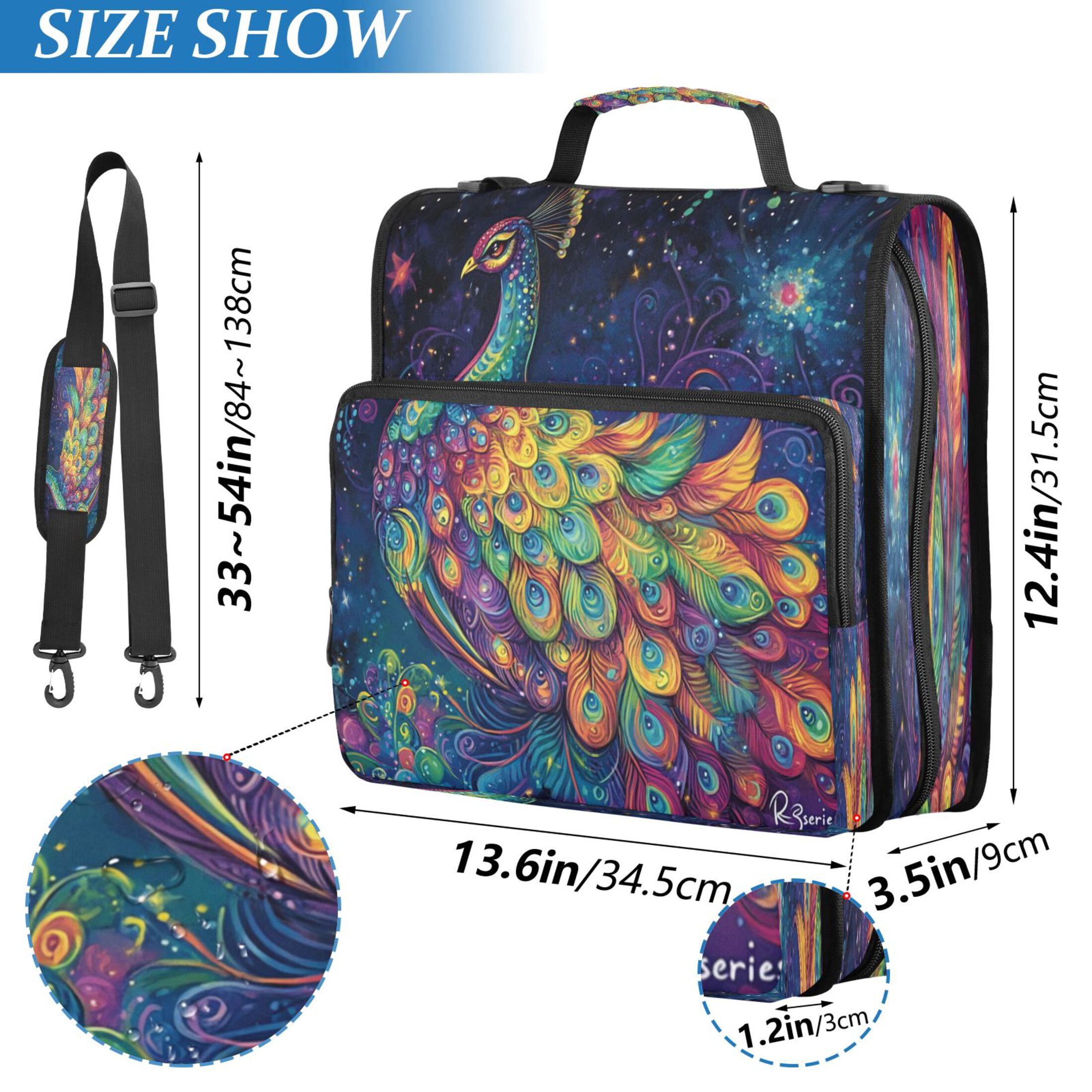 YAZAOO Zipper Binder trapper keeper Documents Organized Design Celestial Beauty Printed