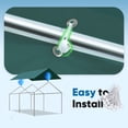 thumbnail image 3 of Quictent Carport Replacement Tarp Canopy Top Cover with Bungees Balls, for 10x20 ft Garage Party Tent Shelter - Green, One Roof Only, 3 of 8