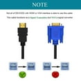 thumbnail image 6 of 24K Gold-plated Hdmi Male To Vga Cable A/V Receivers Video Black Durable Useful, 6 of 8